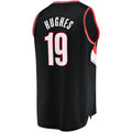 P.Trail Blazers #19 Elijah Hughes Supporters Branded 2021-22 Fast Break Replica Jersey  Icon Edition Black Stitched American Basketball Jersey