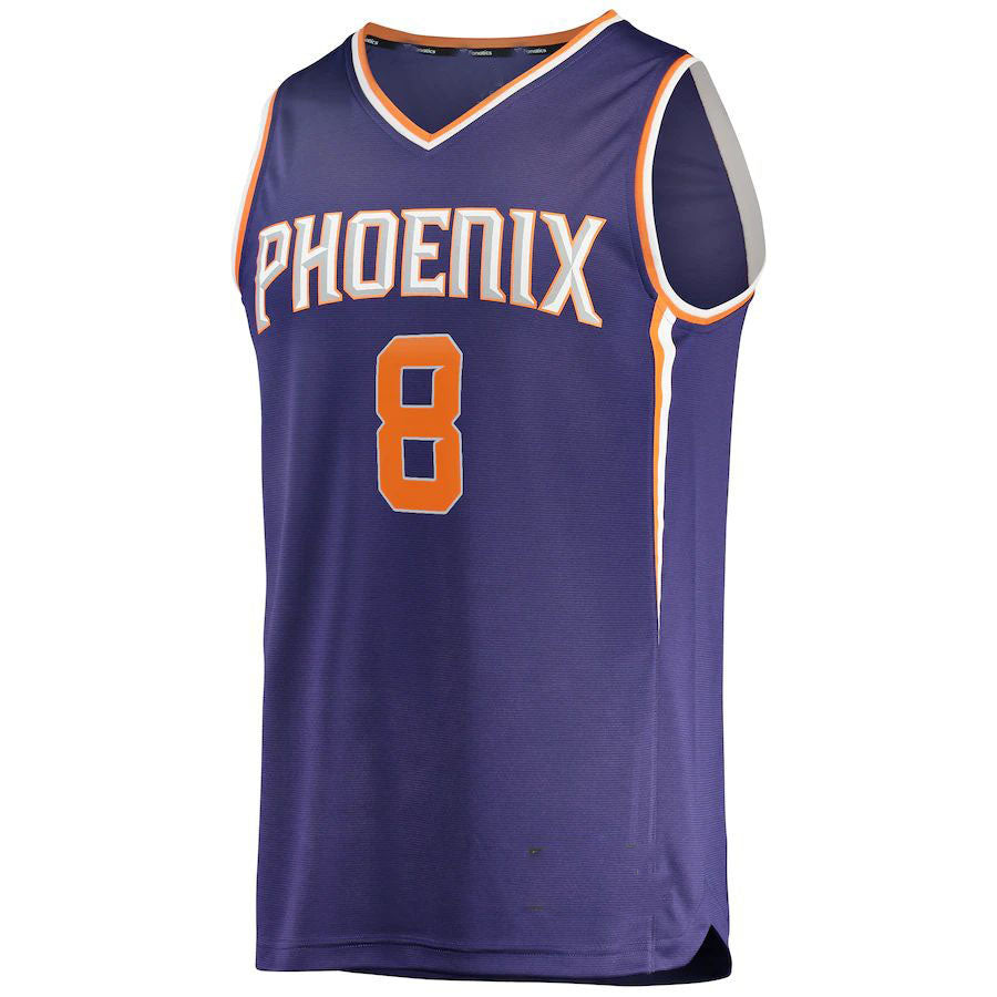 P.Suns #8 Frank Kaminsky III Supporters Branded  Fast Break Player Jersey Icon Edition Purple Stitched American Basketball Jersey