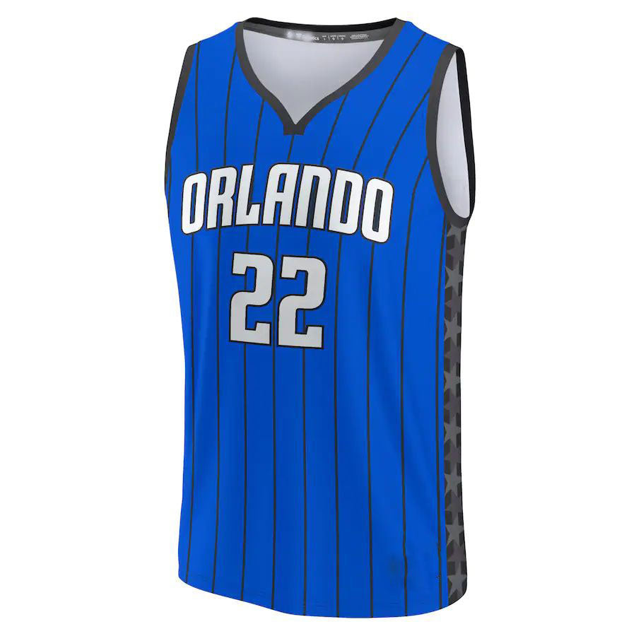 O.Magic #22 Franz Wagner Supporters Branded 2022-23 Fast Break Replica Jersey Statement Edition Blue Stitched American Basketball Jersey