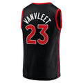 T.Raptors #23 Fred VanVleet Supporters Branded  Fast Break Player Jersey Black Statement Edition Stitched American Basketball Jersey