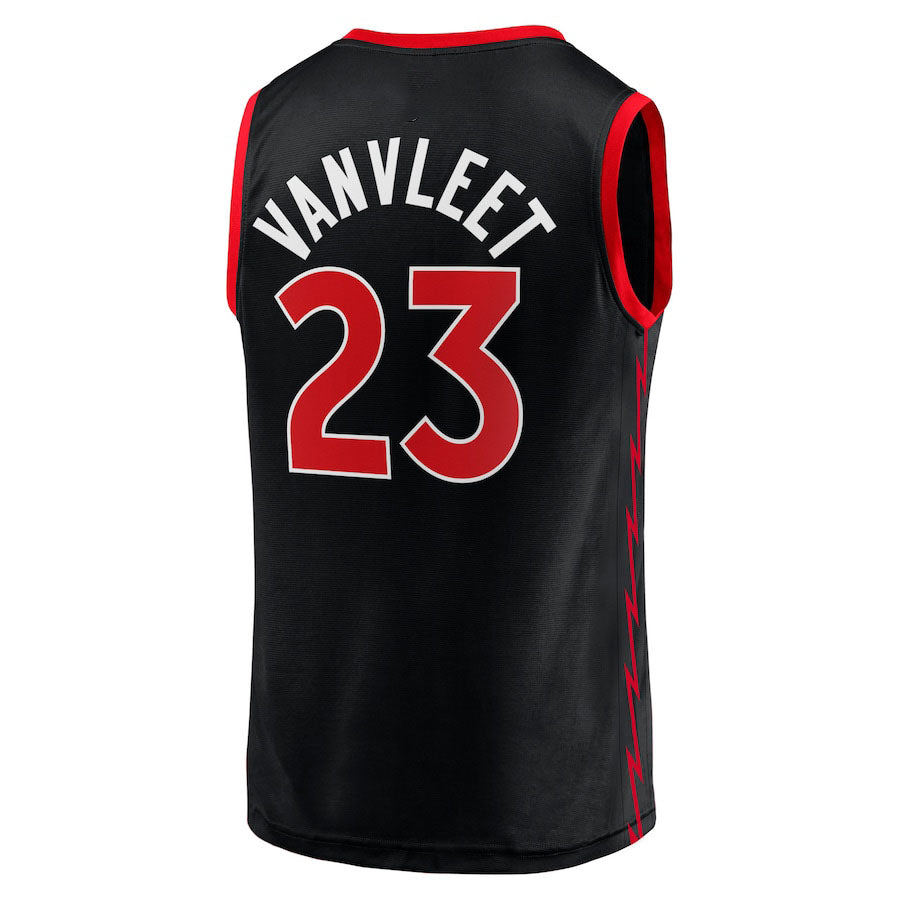 T.Raptors #23 Fred VanVleet Supporters Branded  Fast Break Player Jersey Black Statement Edition Stitched American Basketball Jersey