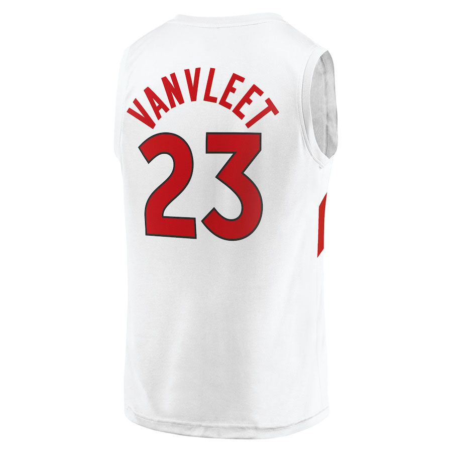 T.Raptors #23 Fred VanVleet Supporters Branded Fast Break Replica Jersey White Association Edition Stitched American Basketball Jersey