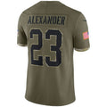 GB.Packers #23 Jaire Alexander Olive 2022 Salute To Service Limited Jersey Stitched American Football Jerseys