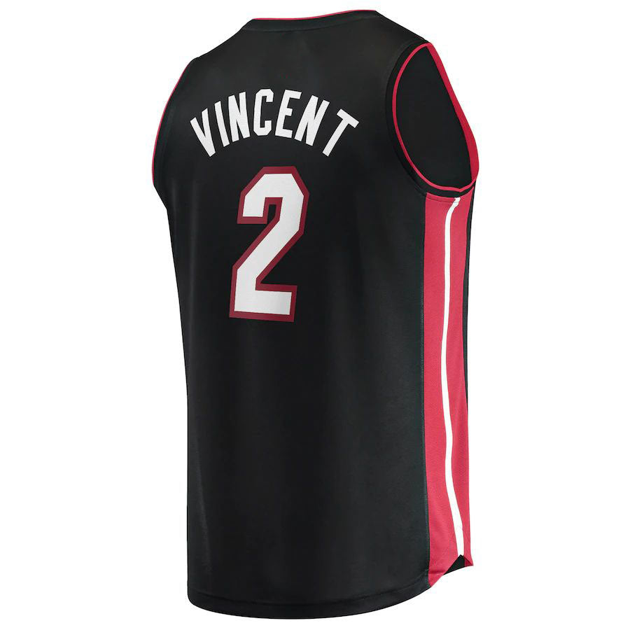 M.Heat #2 Gabe Vincent Supporters Branded 2021-22 Fast Break Replica Jersey Icon Edition Black Stitched American Basketball Jersey