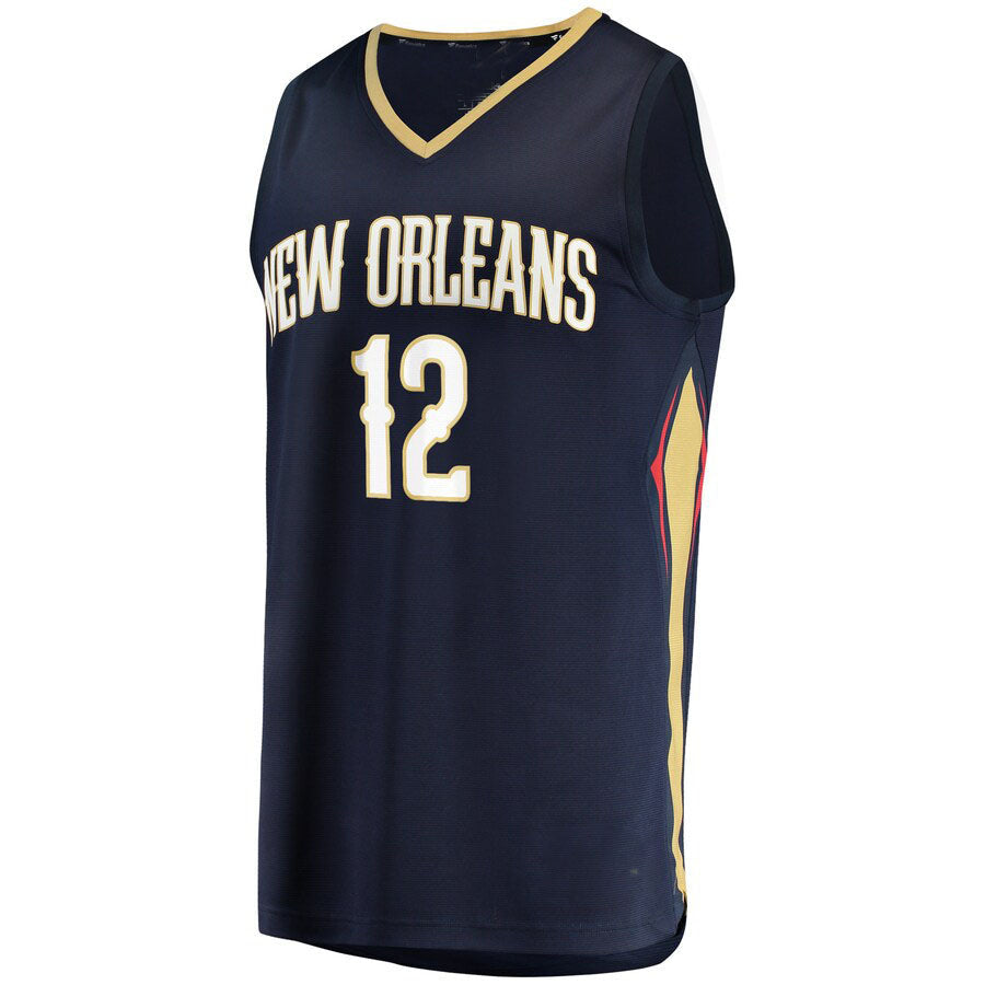 NO.Pelicans #12 Gary Clark Supporters Branded  2021-22 Fast Break Replica Jersey Icon Edition Icon Edition Navy Stitched American Basketball Jersey