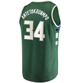 M.Bucks #34 Giannis Antetokounmpo Supporters Branded Fast Break Replica Player Jersey Icon Edition Hunter Green Stitched American Basketball Jersey