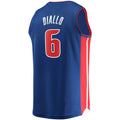 D.Pistons #6 Hamidou Diallo Supporters Branded 2021-22 Fast Break Replica Jersey Blue Stitched American Basketball Jersey