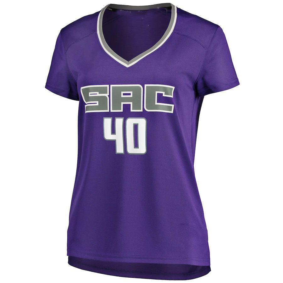 S.Kings #40 Harrison Barnes Supporters Branded Women's Fast Break Player Replica Jersey Purple Icon Edition Stitched American Basketball Jersey