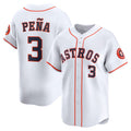 Houston Astros #3 Jeremy Pe?a Home Limited Player Jersey - White Stitched Baseball Jersey