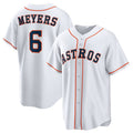 Houston Astros #6 Jake Meyers Home Replica Jersey - White Stitched Baseball Jersey