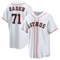 Houston Astros #71 Josh Hader Home Replica Player Jersey - White Stitched Baseball Jersey