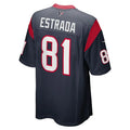 H.Texans #81 Drew Estrada Navy Game Player Jersey Stitched American Football Jerseys