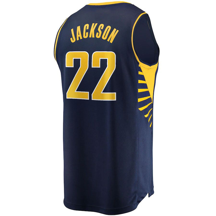 IN.Pacers #22 Isaiah Jackson Supporters Branded 2021-22 Fast Break Replica Player Jersey Icon Edition Navy Stitched American Basketball Jersey