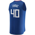 LA.Clippers #40 Ivica Zubac Supporters Branded 2021-22 Fast Break Replica Jersey Icon Edition Royal Stitched American Basketball Jersey