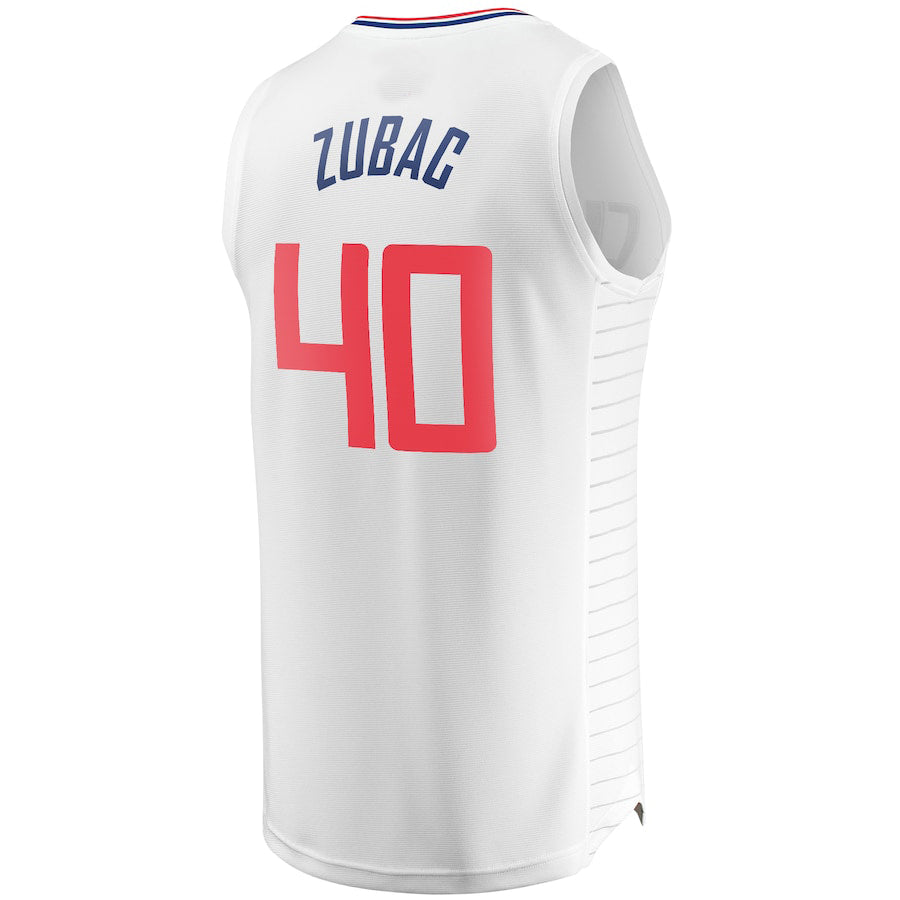 LA.Clippers #40 Ivica Zubac Supporters Branded Fast Break Player Jersey Association Edition White Icon Edition Royal Stitched American Basketball Jersey