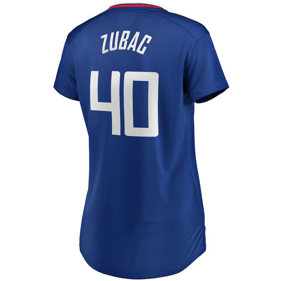 LA.Clippers #40 Ivica Zubac Supporters Branded Fast Break Player Jersey Icon Edition Royal Stitched American Basketball Jersey