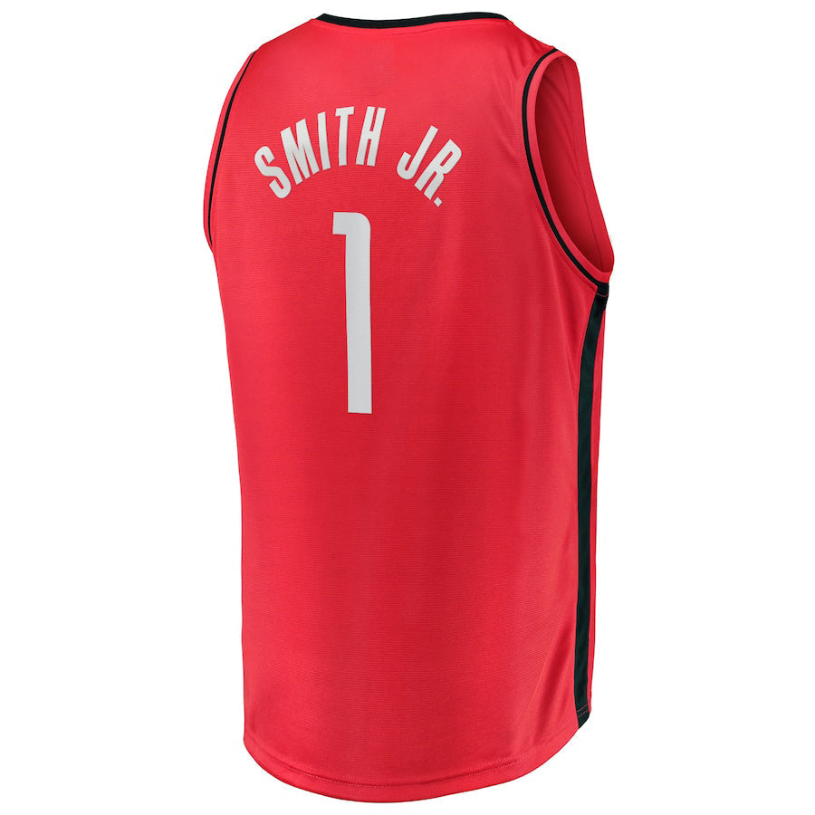 H.Rockets #1 Jabari Smith Jr. Supporters Branded 2022 Draft First Round Pick Fast Break Replica Jersey Red Stitched American Basketball Jersey