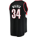 P.Trail Blazers #34 Jabari Walker Supporters Branded 2021-22 Fast Break Replica Jersey Icon Edition Black Stitched American Basketball Jersey