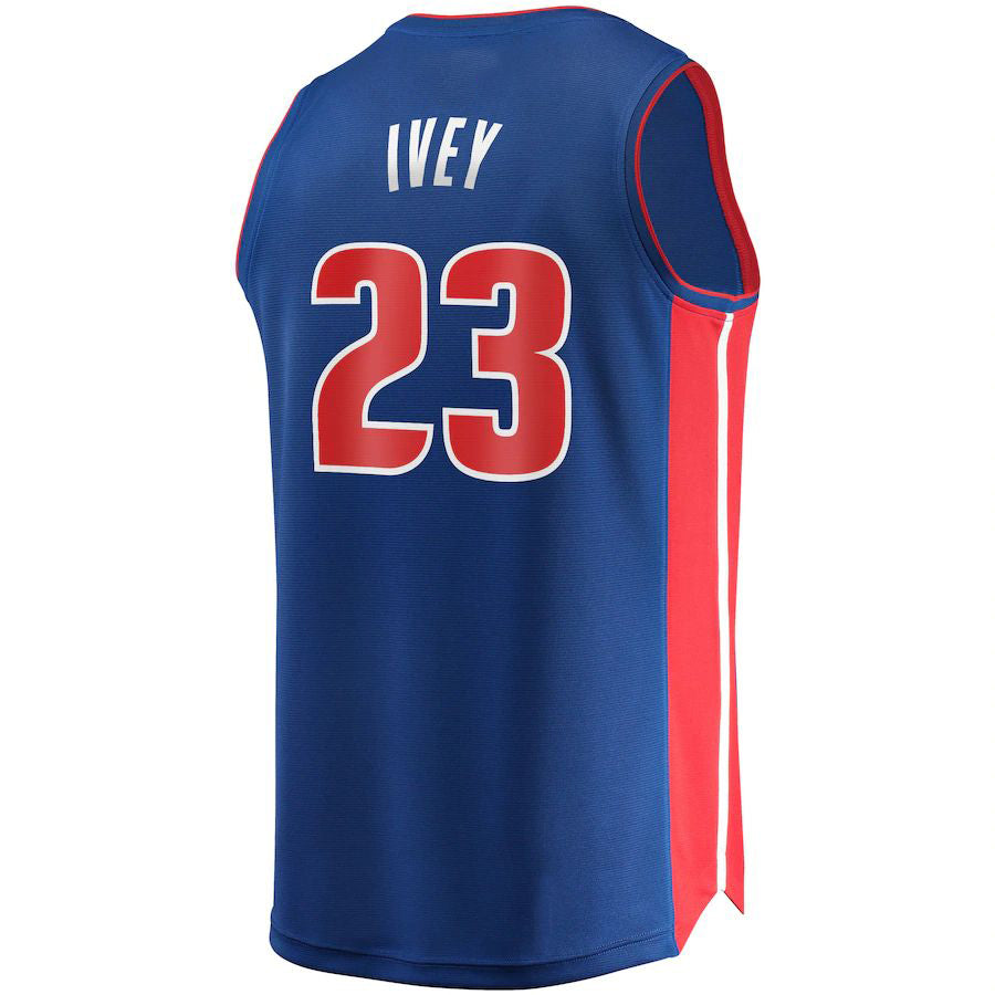 D.Pistons #23 Jaden Ivey Supporters Branded 2022 Draft First Round Pick Fast Break Replica Player Jersey Icon Edition Blue Stitched American Basketball Jersey