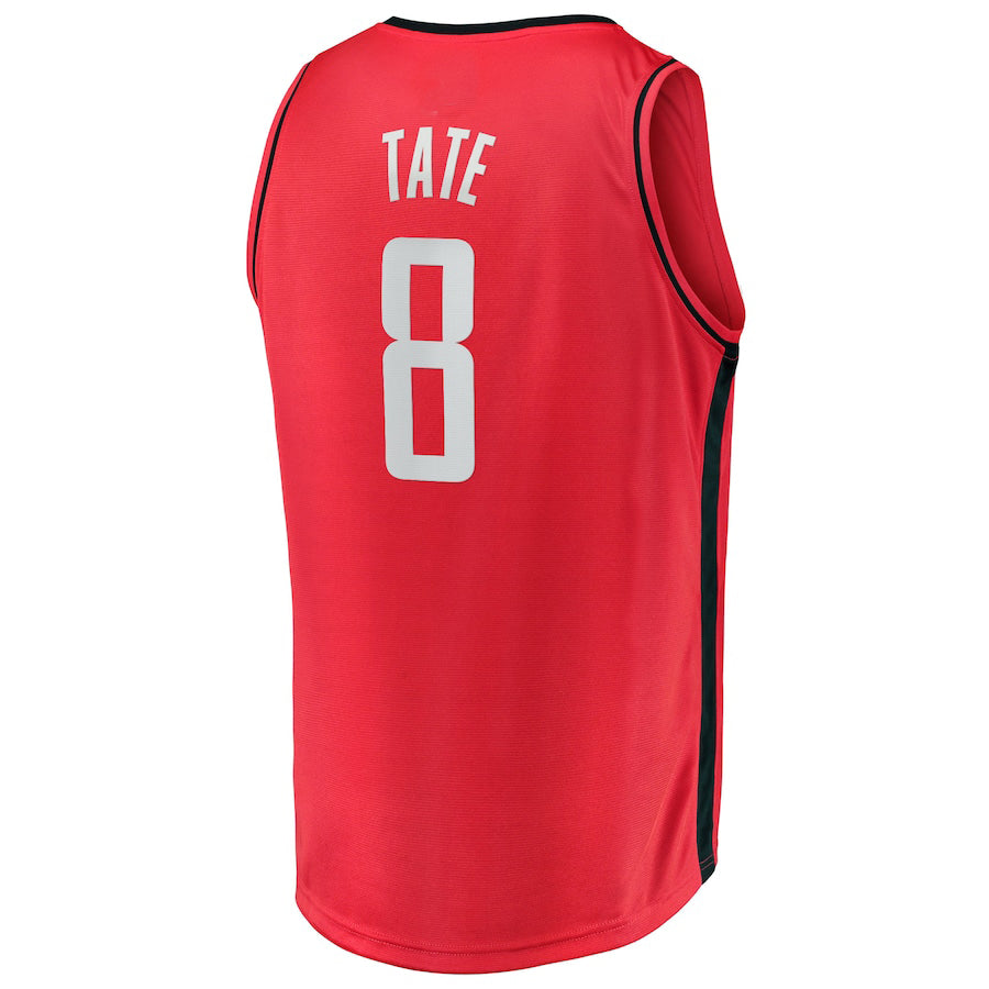 H.Rockets #8 Jae'Sean Tate Supporters Branded 2021-22 Fast Break Replica Jersey Icon Edition Red Stitched American Basketball Jersey