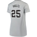 S.Antonio Spurs #25 Jakob Poeltl Supporters Branded Women's Fast Break Replica Player Jersey Statement Edition Silver Stitched American Basketball Jersey