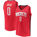 H.Rockets #0 Jalen Green Supporters Branded 2021 Draft First Round Pick Fast Break Replica Jersey Icon Edition Red Stitched American Basketball Jersey