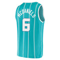 C.Hornets #6 Jalen McDaniels Supporters Branded 2020-21 Fast Break Replica Jersey Icon Edition Teal Stitched American Basketball Jersey