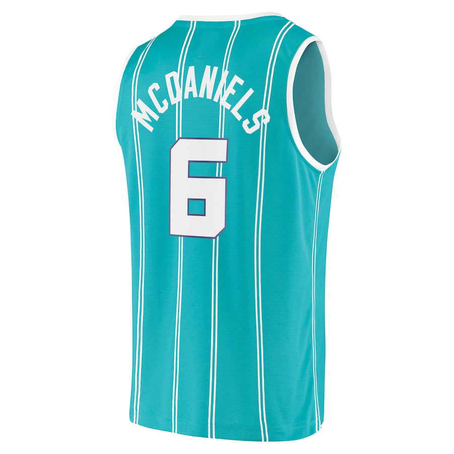 C.Hornets #6 Jalen McDaniels Supporters Branded 2020-21 Fast Break Replica Jersey Icon Edition Teal Stitched American Basketball Jersey