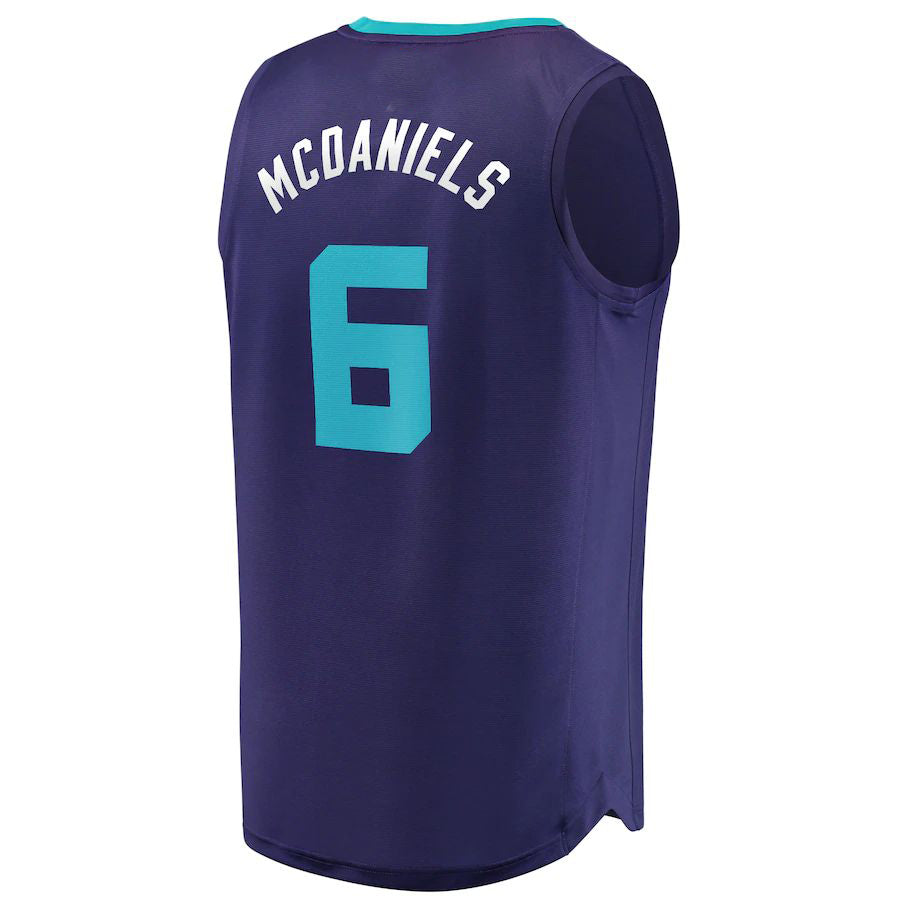 C.Hornets #6 Jalen McDaniels Supporters Branded Fast Break Player Jersey Statement Edition Purple Stitched American Basketball Jersey