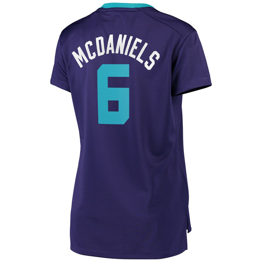 C.Hornets #6 Jalen McDaniels Supporters Branded Fast Break Player Jersey Statement Edition Purple Stitched American Basketball Jersey