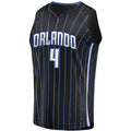 O.Magic #4 Jalen Suggs Supporters Branded 2021 Draft First Round Pick Fast Break Replica Jersey Black Stitched American Basketball Jersey