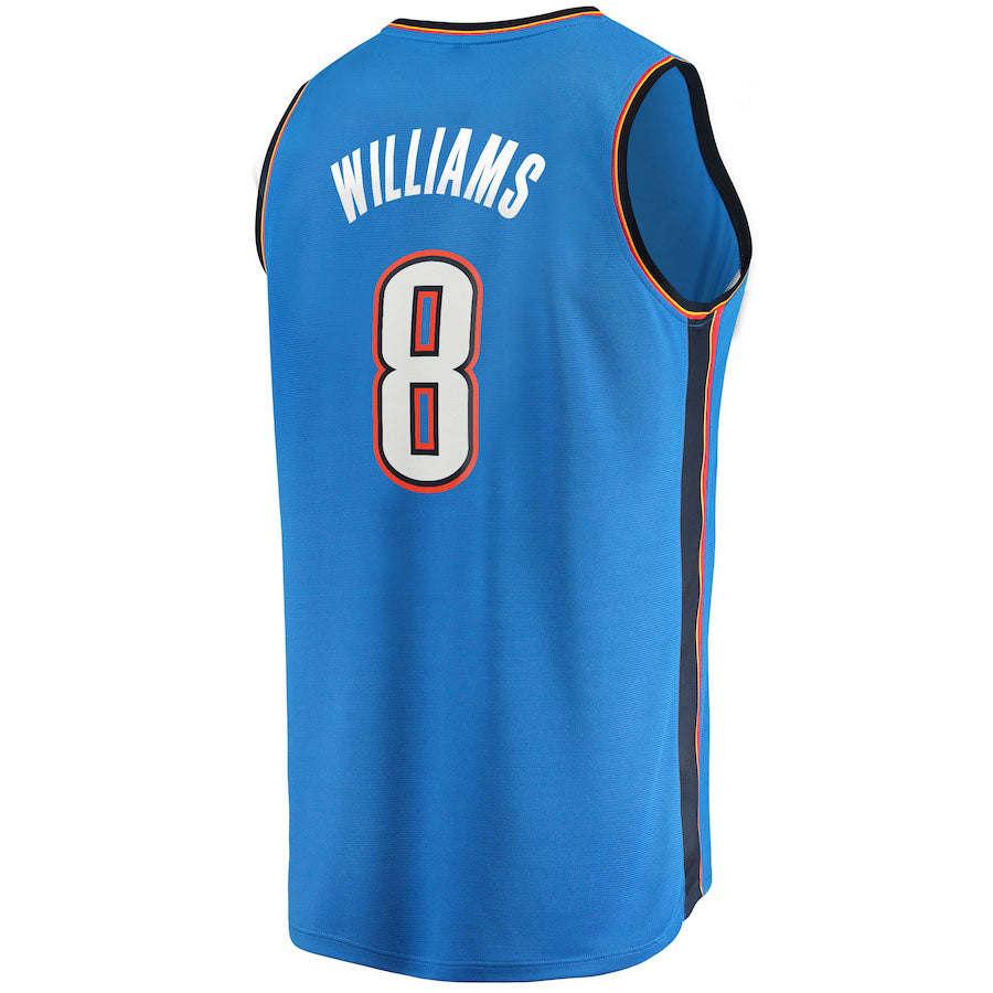 OC.Thunder #8 Jalen Williams Supporters Branded 2022  Draft First Round Pick Fast Break Replica Player Jersey Icon Edition Blue Stitched American Basketball Jersey