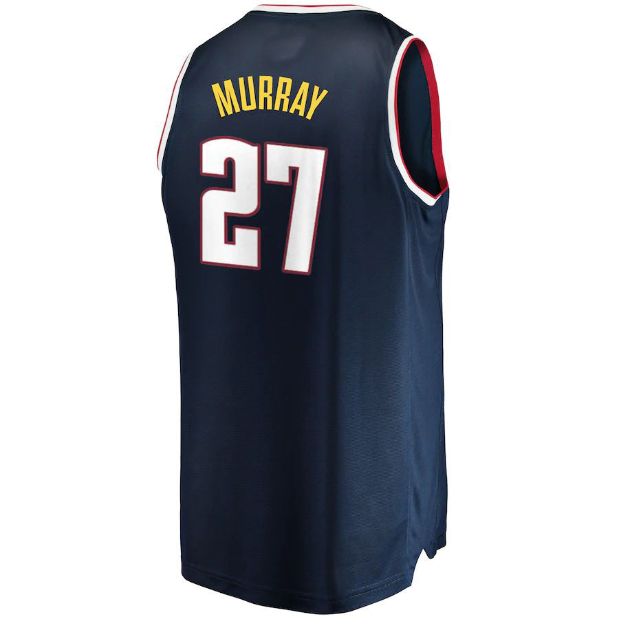 D.Nuggets #27 Jamal Murray Supporters Branded Fast Break Replica Jersey Icon Edition Navy Stitched American Basketball Jersey