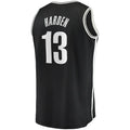 B.Nets #13 James Harden Supporters Branded 2020-21 Fast Break Replica Jersey Black  Icon Edition Stitched American Basketball Jersey