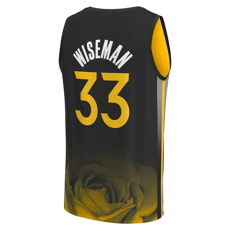 G.State Warriors #33 James Wiseman Supporters Branded 2022-23 Fastbreak Jersey  City Edition Black Stitched American Basketball Jersey