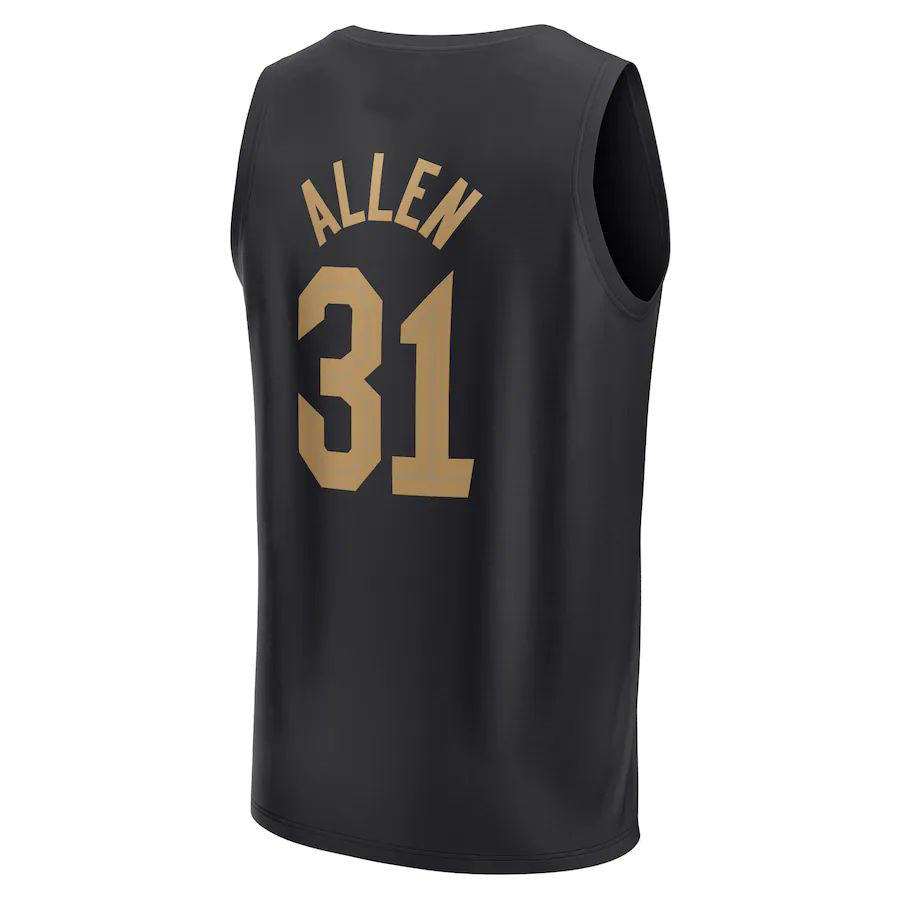 C.Cavaliers #31 Jarrett Allen Supporters Branded 2022-23 Fast Break Replica Jersey Statement Edition Black Stitched American Basketball Jersey