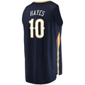 NO.Pelicans #10 Jaxson Hayes Supporters Branded  Fast Break Replica Jersey Navy Icon Edition Stitched American Basketball Jersey