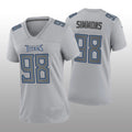 T.Titans #98 Jeffery Simmons Gray Atmosphere Game Jersey Stitched American Football Jerseys