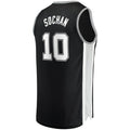 S.Antonio Spurs #10 Jeremy Sochan Supporters Branded 2022 Draft First Round Pick Fast Break Replica Jersey Icon Edition Black Stitched American Basketball Jersey