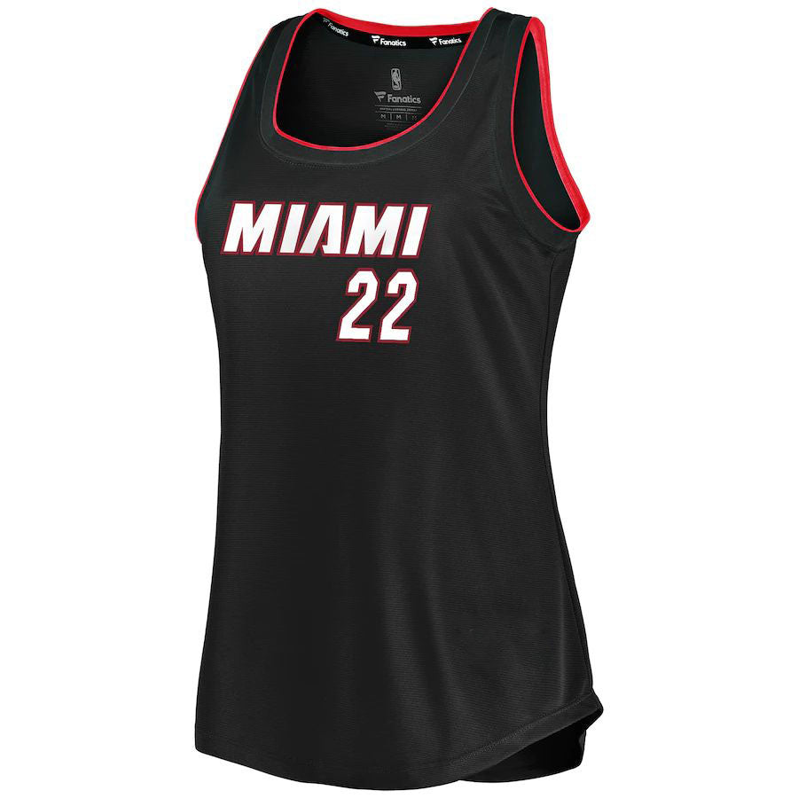 M.Heat #22 Jimmy Butler Supporters Branded Women's 2019-20 Fast Break Team Tank Jersey Icon Edition Black Stitched American Basketball Jersey