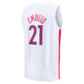 PH.76ers #21 Joel Embiid Supporters Branded 2022-23 Fastbreak Jersey City Edition  White Stitched American Basketball Jersey