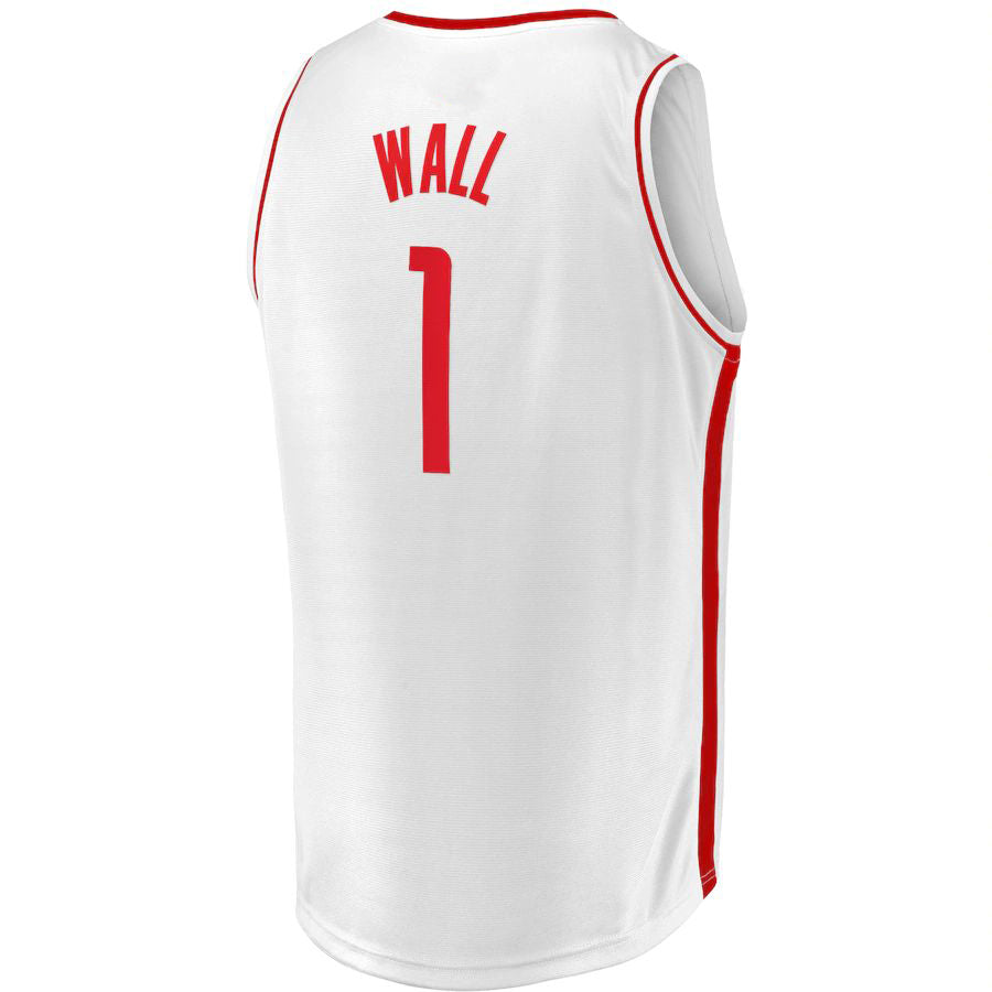 H.Rockets #1 John Wall Supporters Branded 2020-21 Fast Break Replica Player Jersey Association Edition  White Stitched American Basketball Jersey