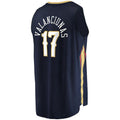 NO.Pelicans #17 Jonas Valanciunas Supporters Branded  2021-22 Fast Break Replica Jersey Navy Icon Edition Stitched American Basketball Jersey