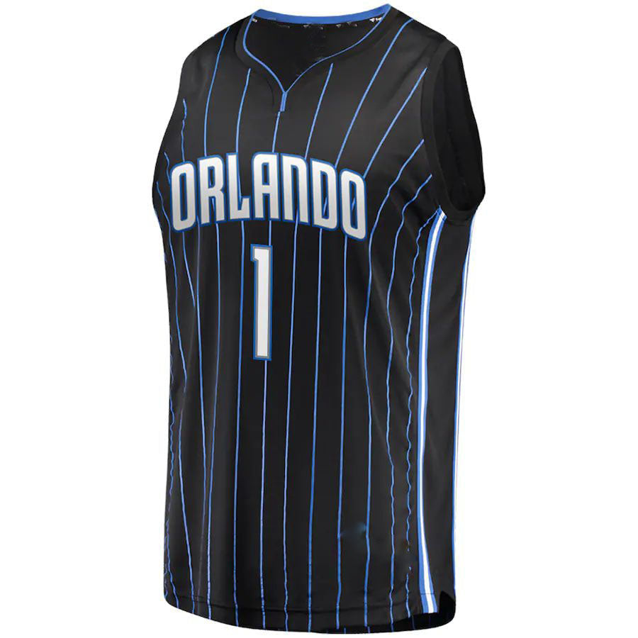 O.Magic #1 Jonathan Isaac Supporters Branded 2019 Fast Break Replica Player Jersey Black Icon Edition Stitched American Basketball Jersey