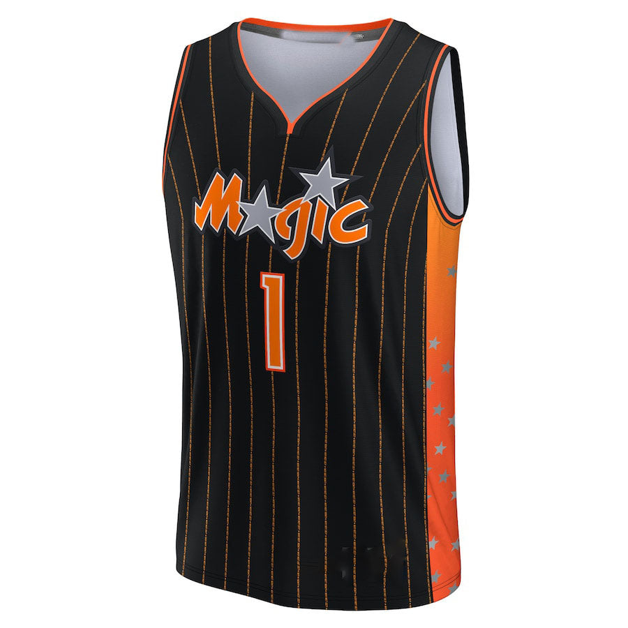 O.Magic #1 Jonathan Isaac Supporters Branded 202-22 Fast Break Replica Jersey City Edition Anthracite  Stitched American Basketball Jersey