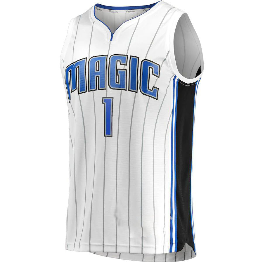O.Magic #1 Jonathan Isaac Supporters Branded  Fast Break Replica Player Jersey  Association Edition White Stitched American Basketball Jersey