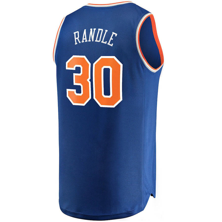 NY.Knicks #30 Julius Randle Supporters Branded  2020-21 Fast Break Replica Jersey Icon Edition  Blue Stitched American Basketball Jersey
