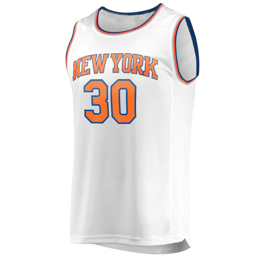 NY.Knicks #30 Julius Randle Supporters Branded 2020-21 Fast Break Replica Player Jersey Association Edition White Stitched American Basketball Jersey