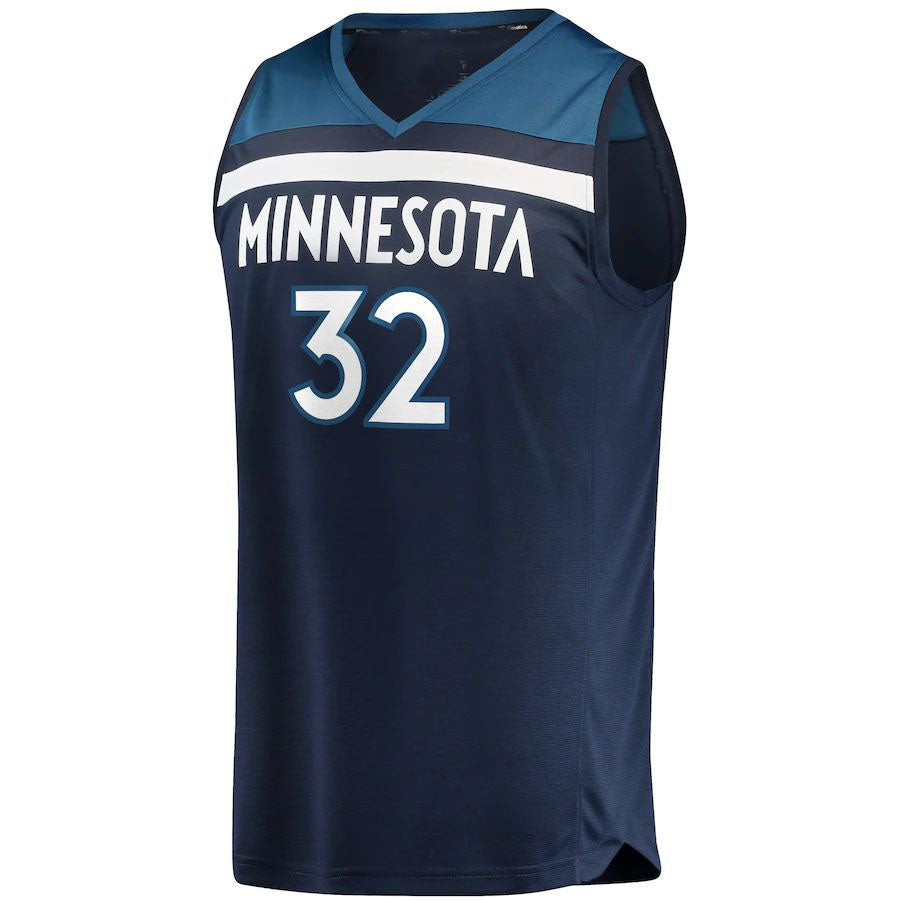 M.Timberwolves #32 Karl-Anthony Towns Supporters Branded Fast Break Replica Player Jersey Icon Edition Navy Stitched American Basketball Jersey