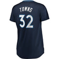 M.Timberwolves #32 Karl-Anthony Towns Supporters Branded Women's Fast Break Replica Jersey Navy Stitched American Basketball Jersey